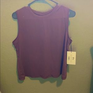 ZYIA Light Purple Elegant Muscle Tank